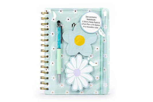 Daisy Spiral Notebook With Built In Case