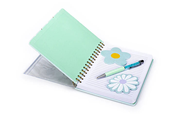 Daisy Spiral Notebook With Built In Case