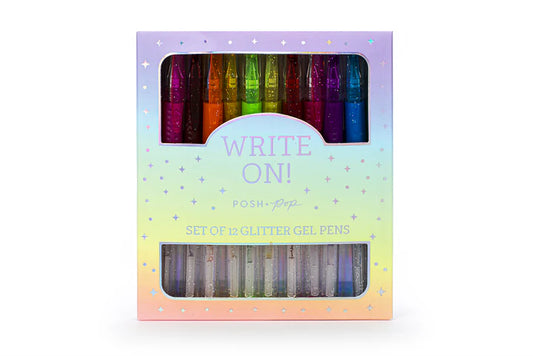 Pack of 12 Glitter Gel Pens