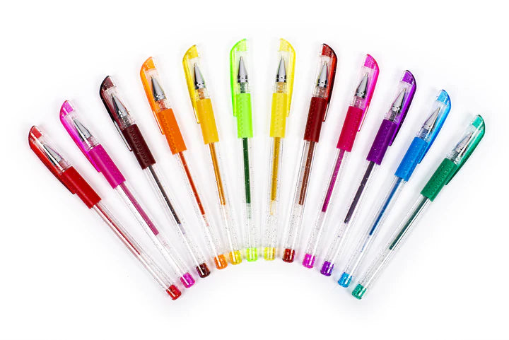 Pack of 12 Glitter Gel Pens