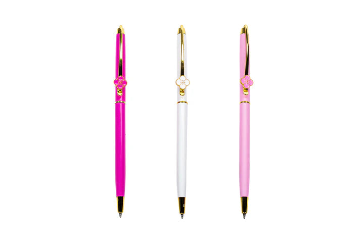 Pink Daisy Pack Of 3 Pens