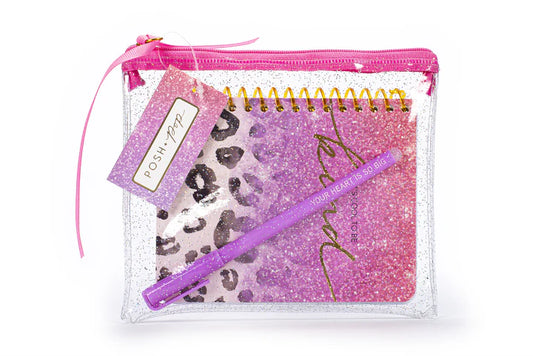 Posh Pop Notebook And Pen In A PVC Case