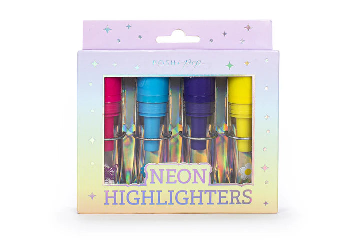 Posh Pop Neon Highlighters 4 Pcs