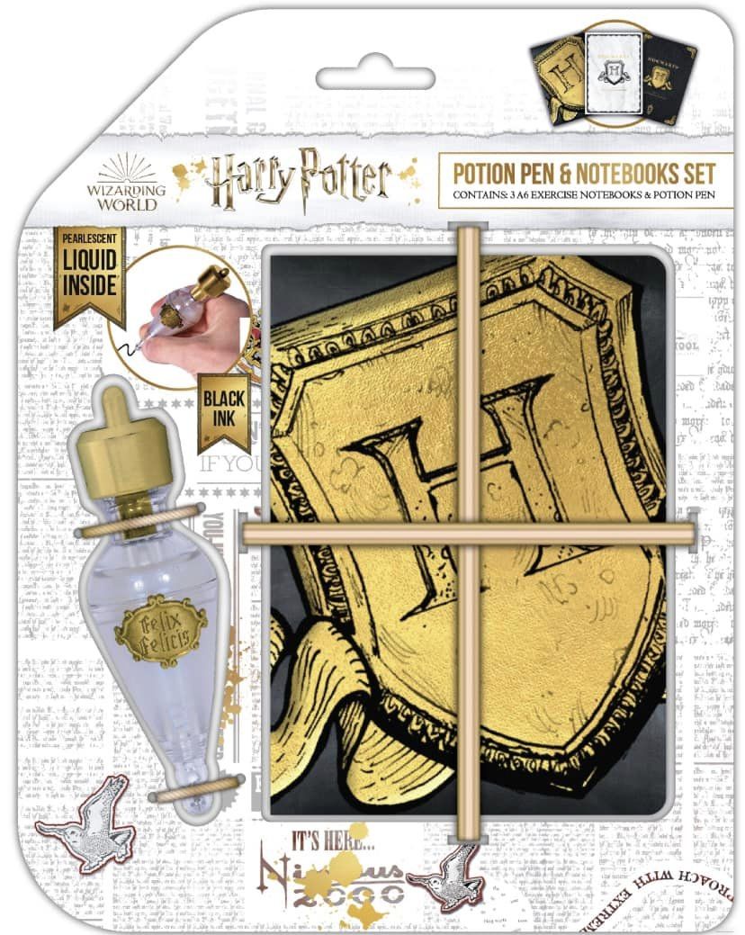 Harry Potter Potion Pen and 3 A6 Notebooks Set