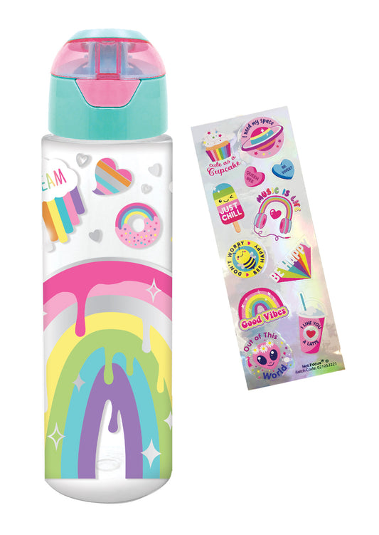 Bottle With Matching Sticker Set By Hot Focus