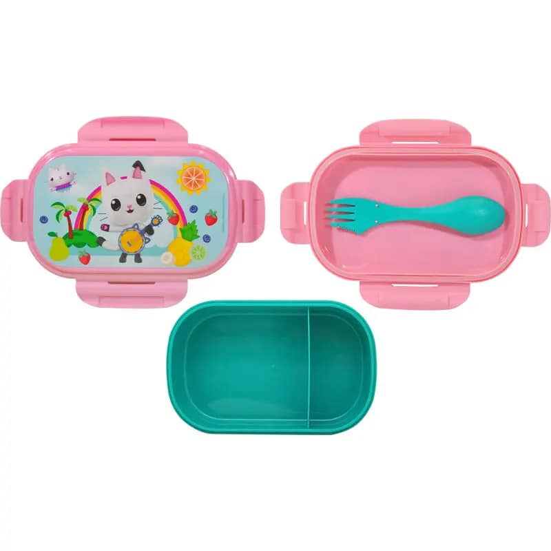 Gabby's Dollhouse Lunch Box With Cutlery