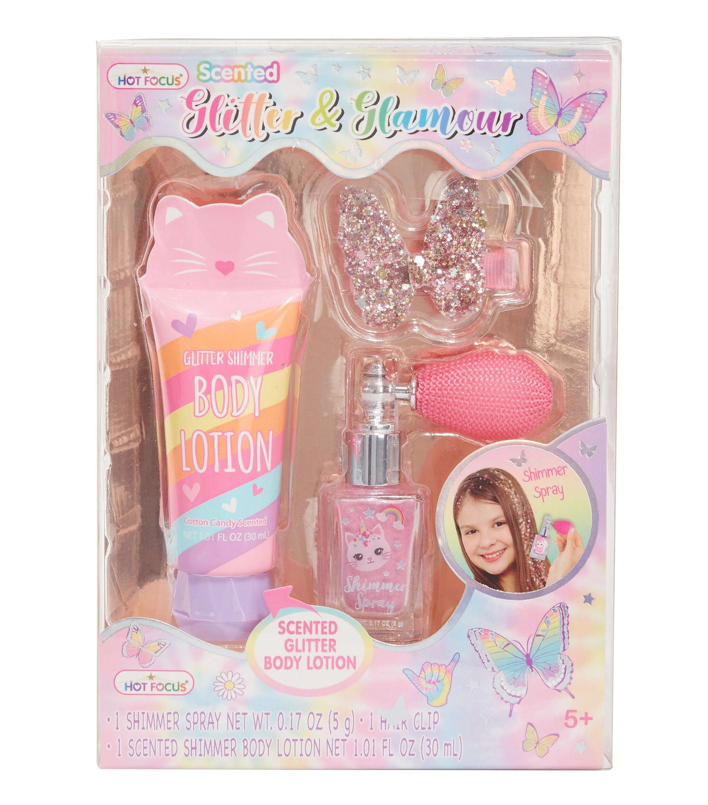 Scented Glitter and Glamour Hair and Body Hot Focus Set