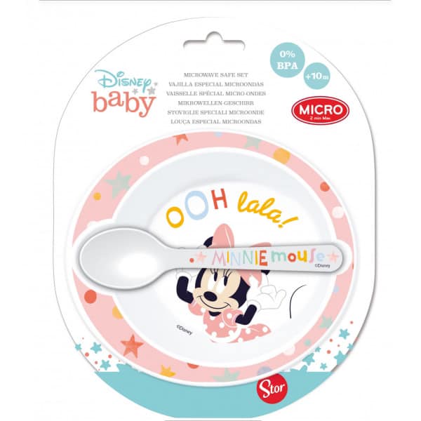 Minnie Mouse Plate and Matching Spoon