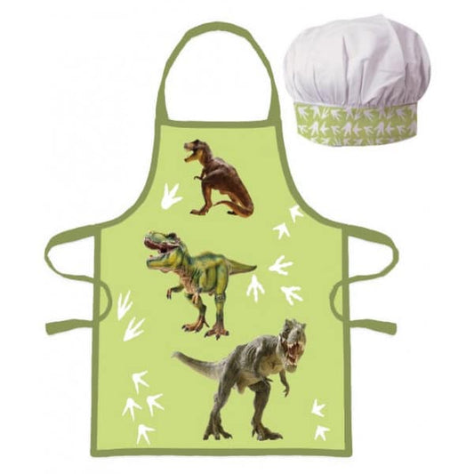 Dino Apron and Chef Hat Set