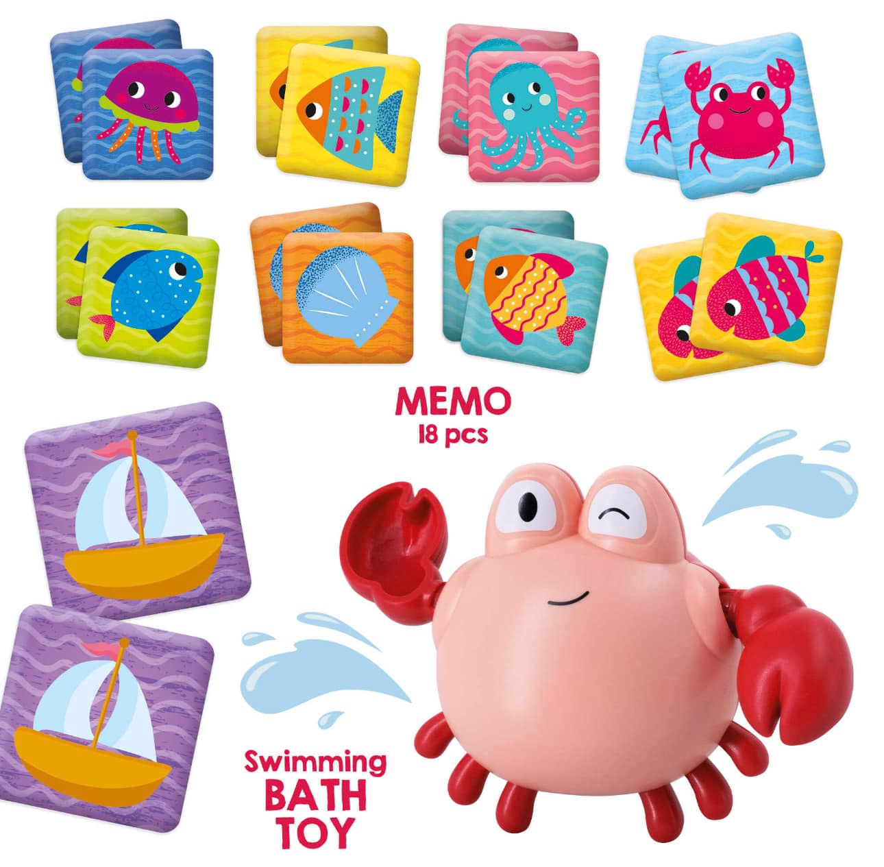 Happy Bath Toys By Carotina Baby