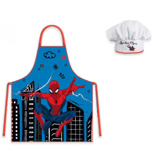 Spiderman Apron And Chef Hat Set