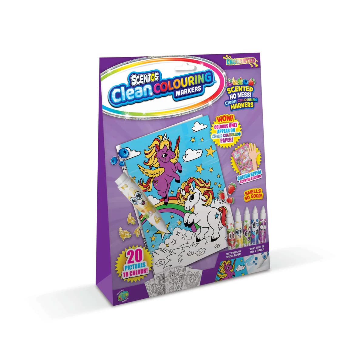 Scentos Scented Clean Colouring Markers Activity Set Unicorn