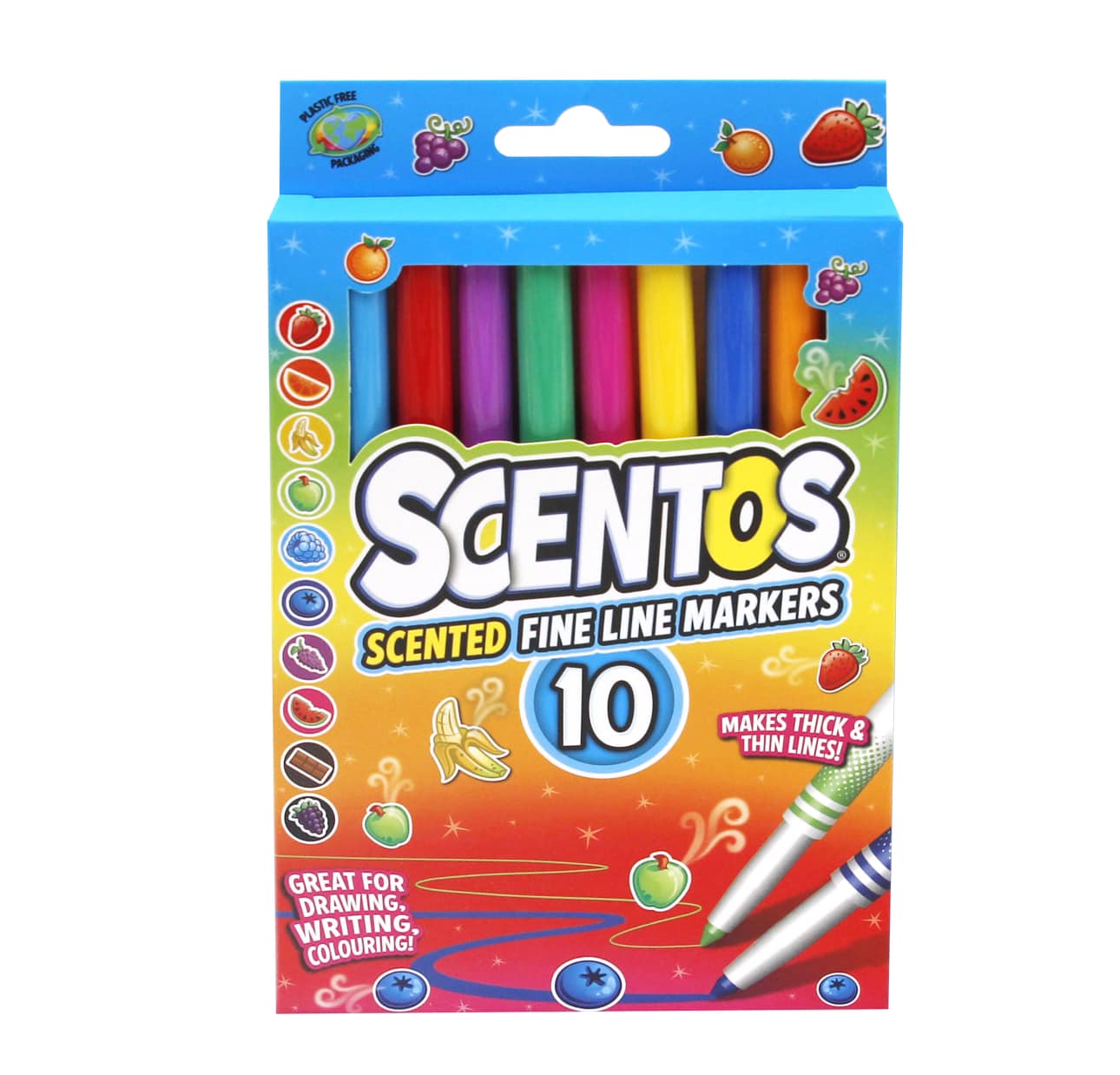 Scentos Scented Fine Line Markers By 10