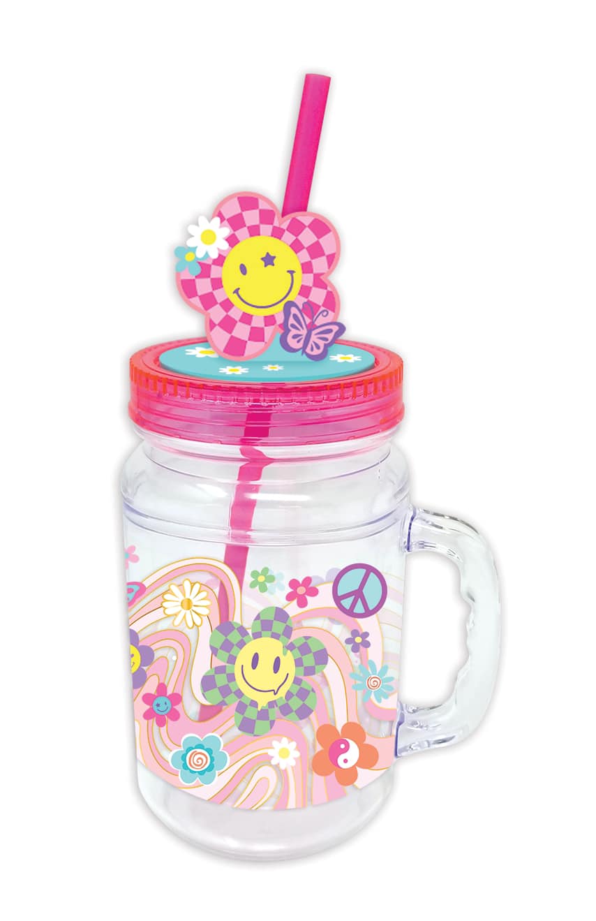 Groovy Flower Glow In The Dark Tumbler By Hot Focus