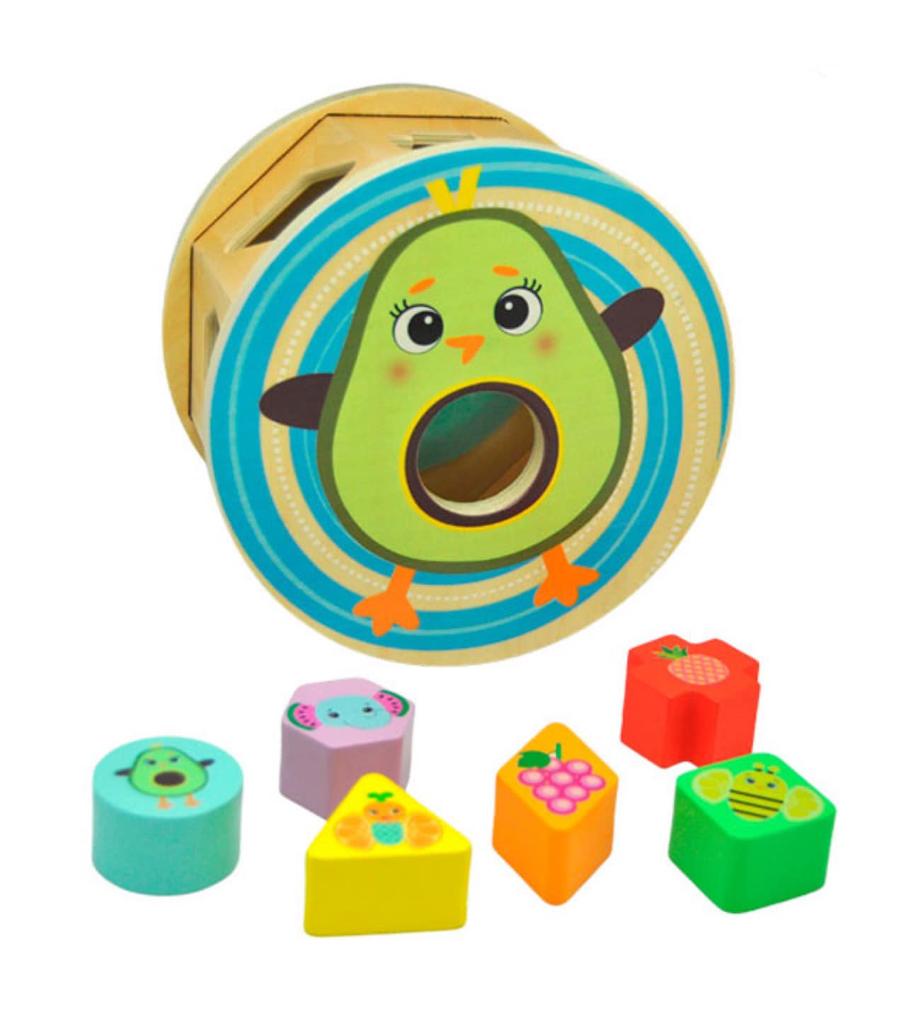 Frootimals Wooden Wheel Shape Sorter