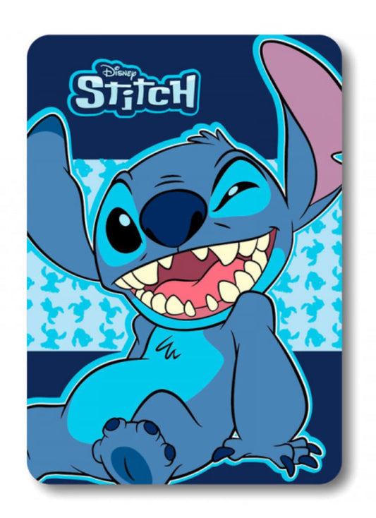 Stitch Blue Fleece Blanket