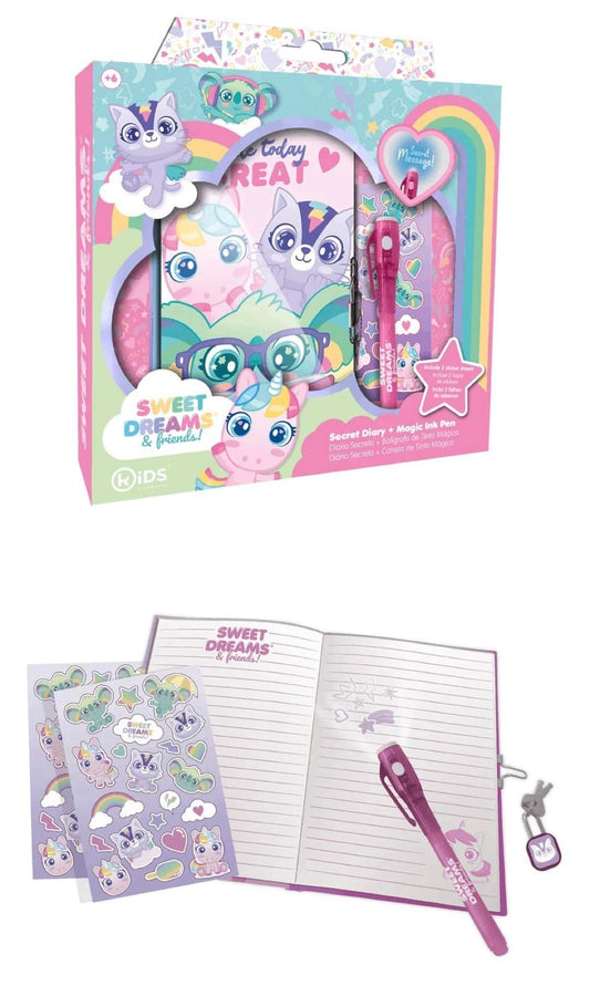 Sweet Dreams Secret Diary And Magic Ink Pen Set