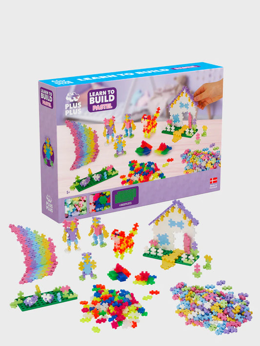 Plus Plus Learn to Build - Pastel - 600 Pieces