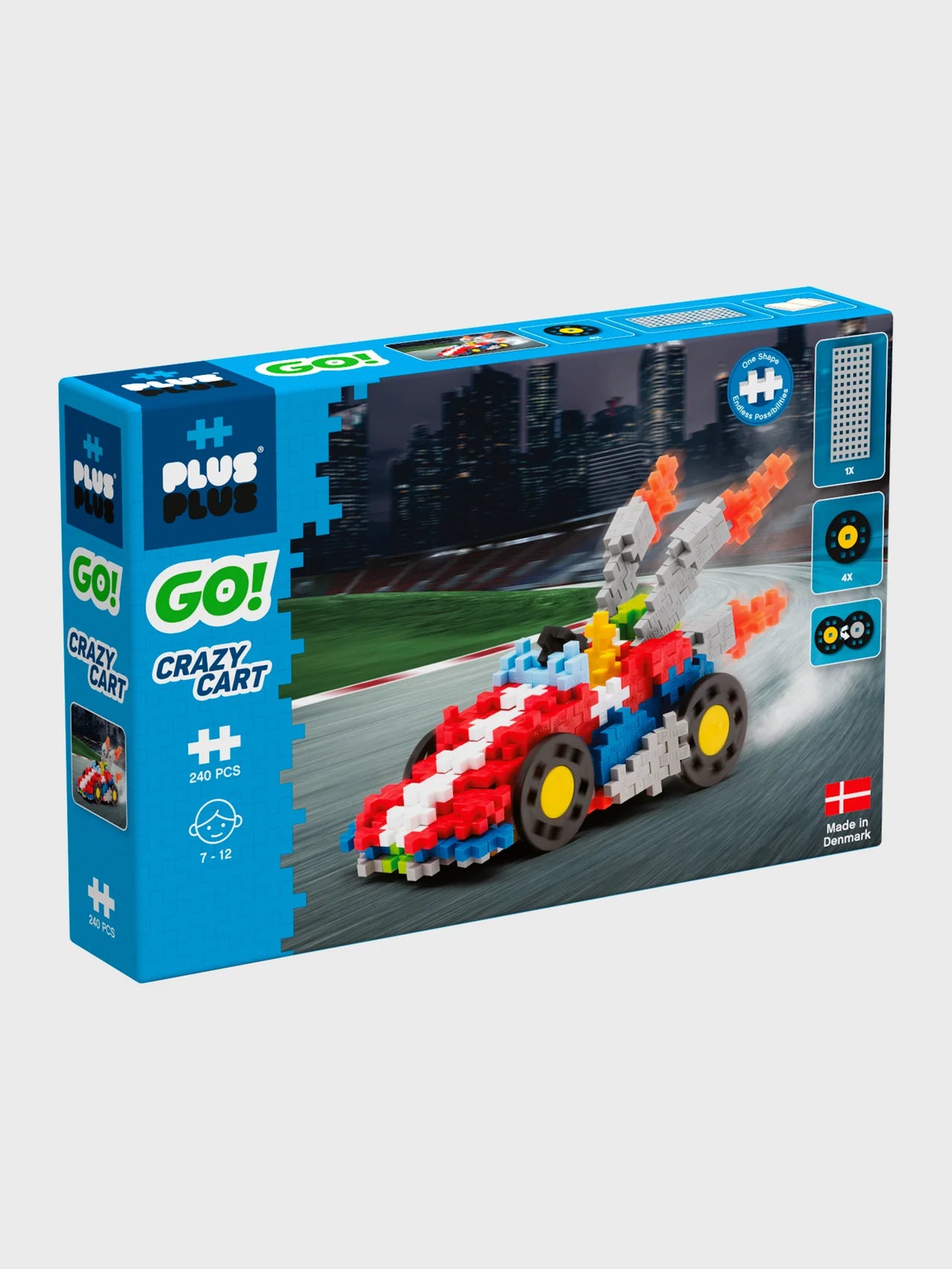 Plus Plus Go! Crazy Cart 240 Pieces