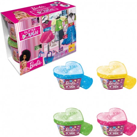 Barbie Glitter Dough 4 Pack By Lisciani