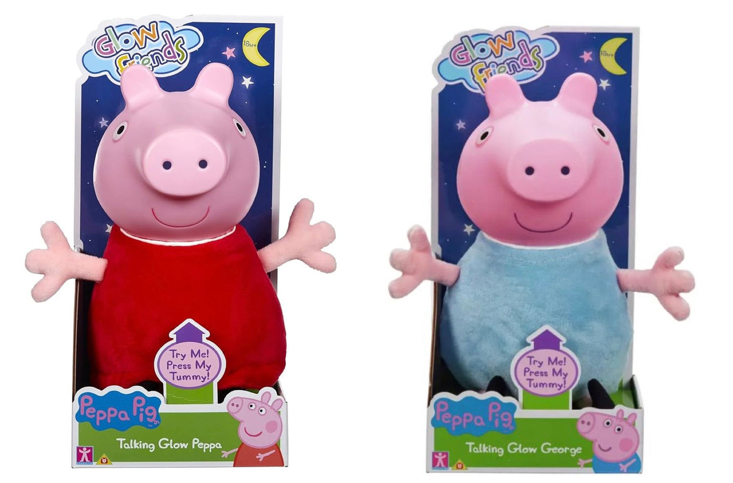 Talking Glow Peppa/George Plush