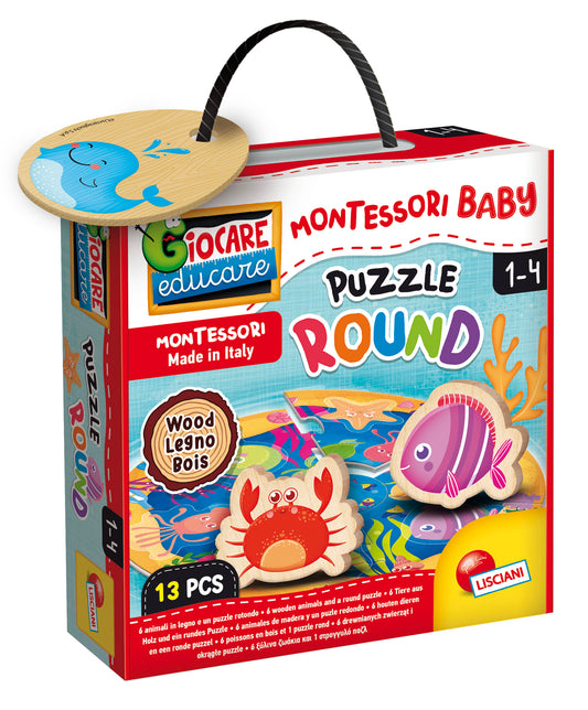 Round Wooden Puzzle By Montessori Baby