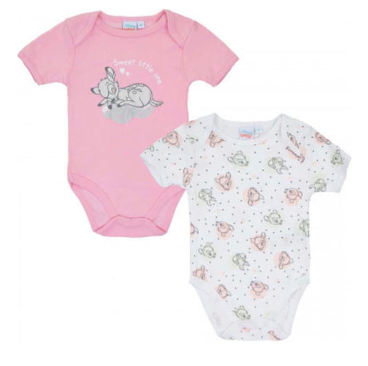 Bambi Pack of 2 Short Sleeved Rompers