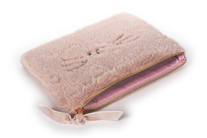 Posh Pop Fur Pink Cosmetic Pouch