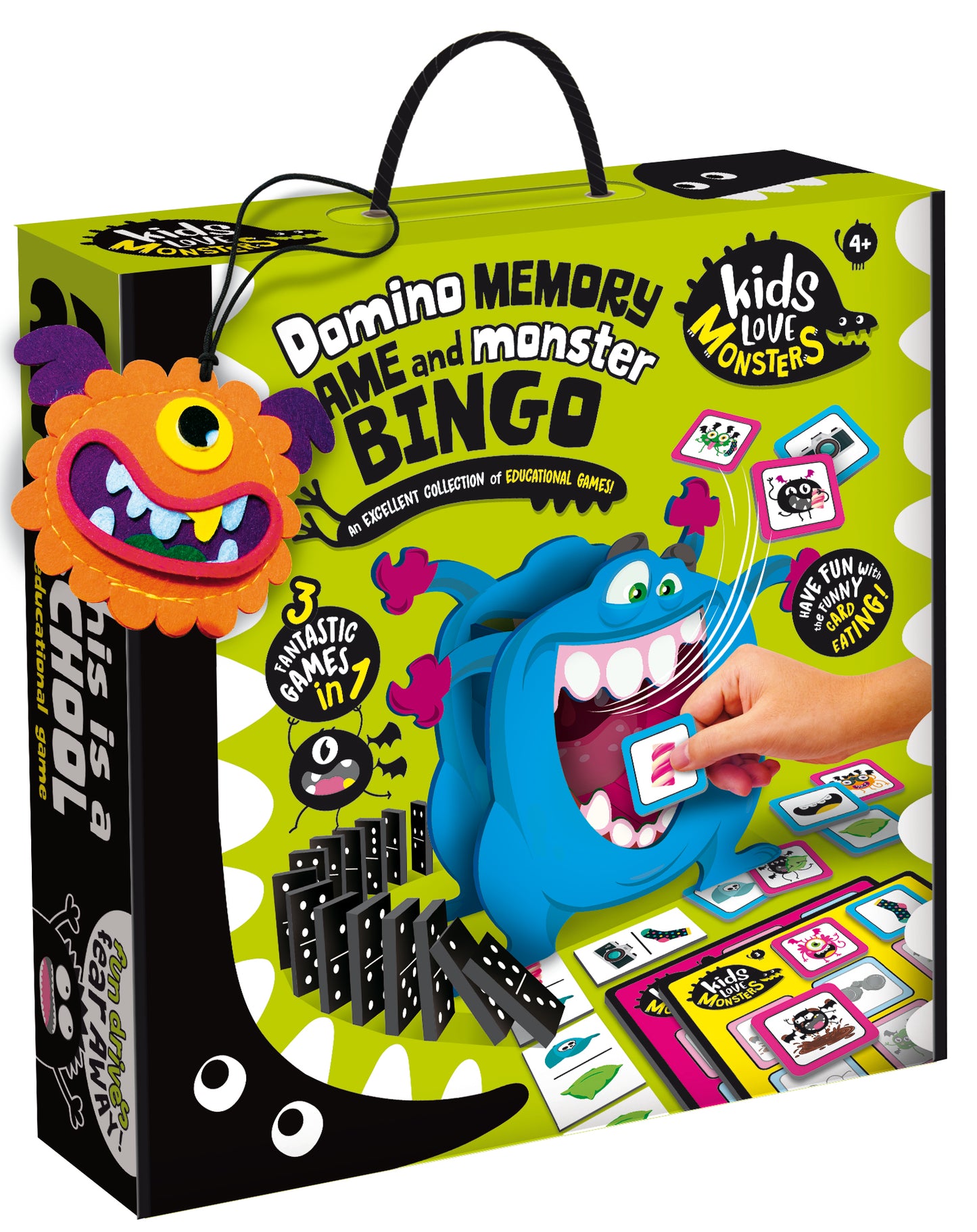 Kids Love Monsters Domino Memory Game And Monster Bingo