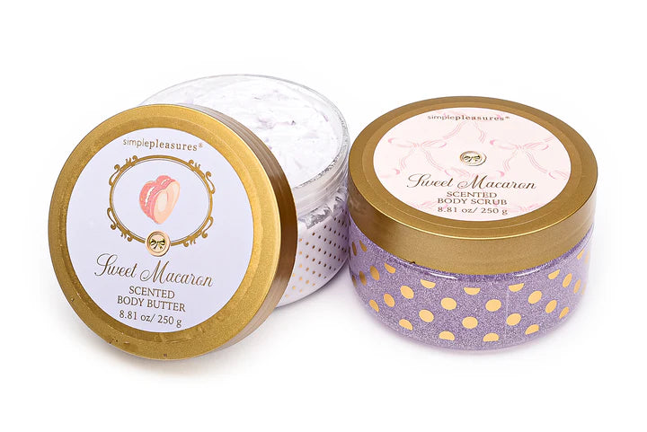 Simple Pleasures Sweet Macaron Scented Body Butter And Scrub