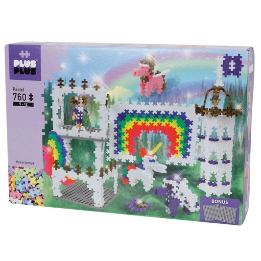 Plus Plus Pastel Rainbow Castle 760 pieces