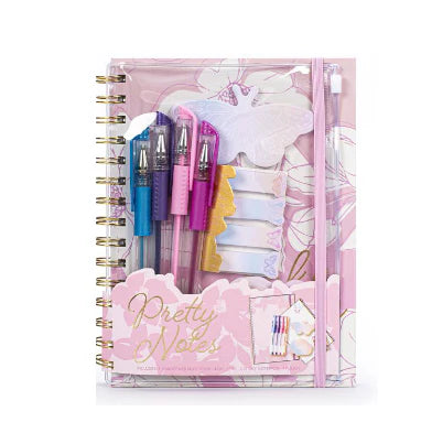 Pretty Notes Spiral Notebook With Accesories