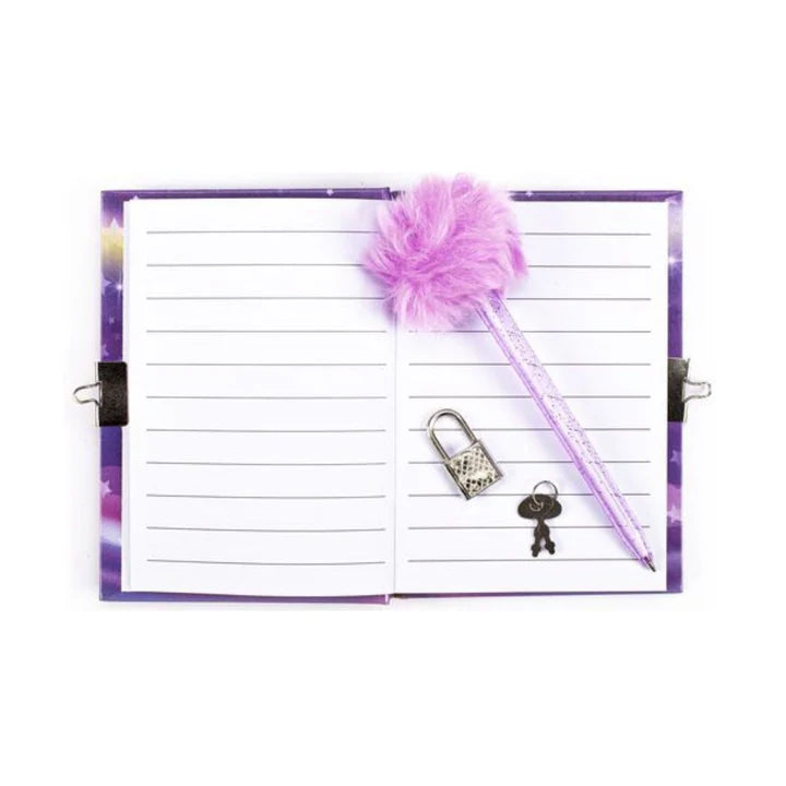 Unicorn Notebook With Fuzzy Pen