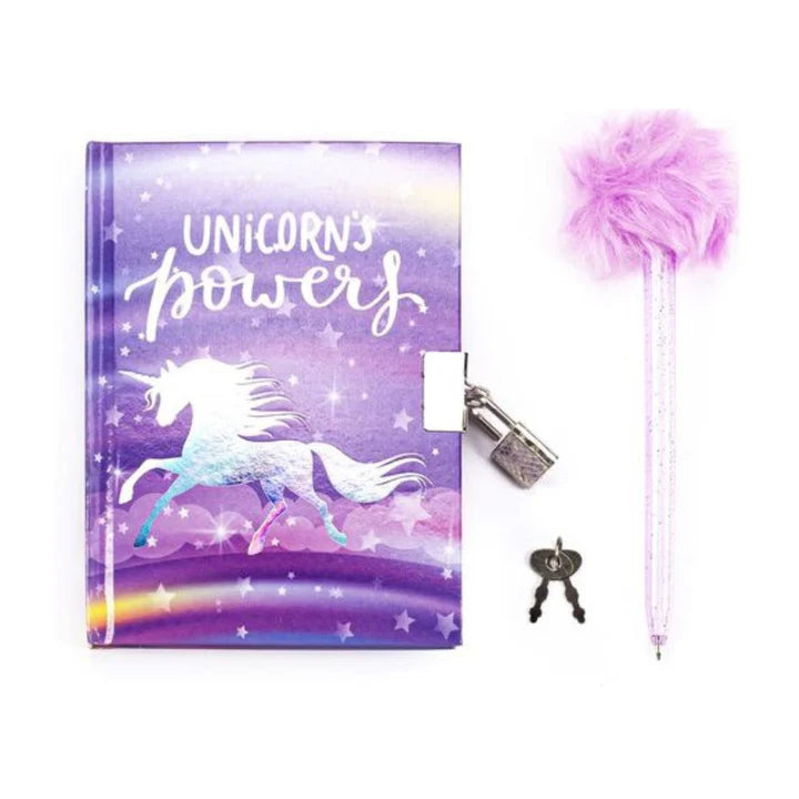 Unicorn Notebook With Fuzzy Pen