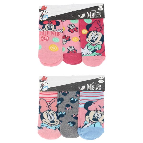 Pack of 3 Minnie Mouse Ankle Socks