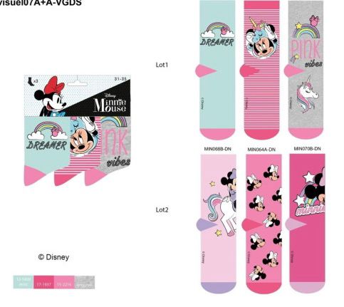 Pack of 3 Minnie Mouse Socks