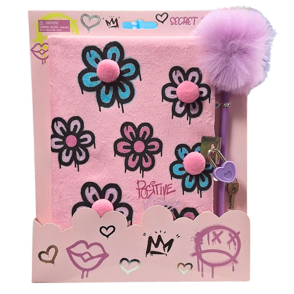 Graffiti Velour Secret Diary And Pen